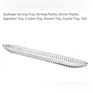 2 Lead Crystal Olive tray Godinger Adeline.Vintage. Czech Republic 16” classic